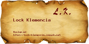 Lock Klemencia névjegykártya